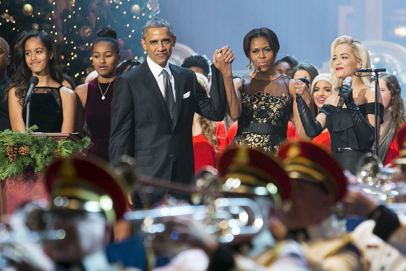 Мишел Обама и Барак Обама на благотворително събитие