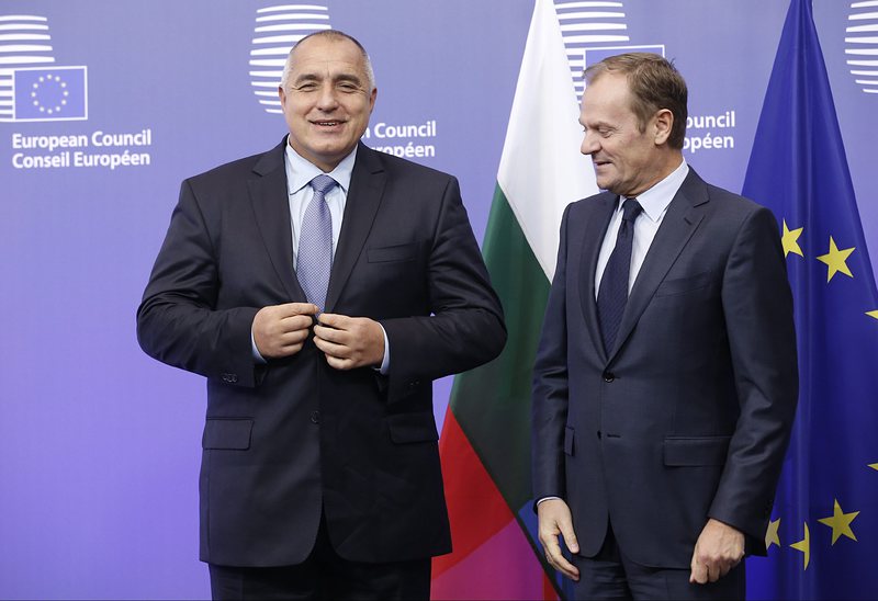 Доналд Туск и Бойко Борисов. Последният за годината Европейски съвет ще е първият за новия председател Доналд Туск