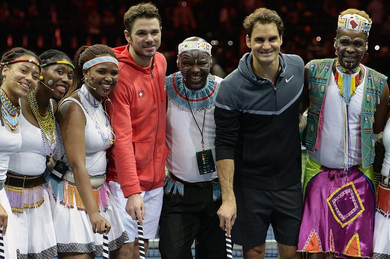 Роджър Федерер и Станислас Вавринка играха благотворителен мач в подкрепа на Африка