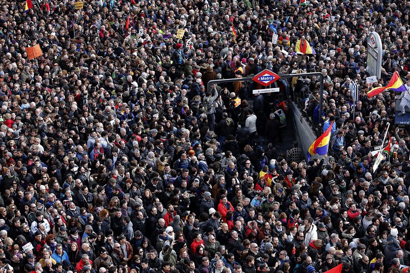 Многохиляден митинг на „Подемос“ се състоя в Мадрид