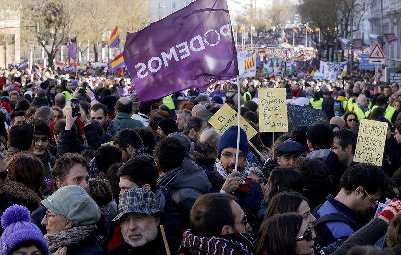 Многохиляден митинг на „Подемос“ се състоя в Мадрид