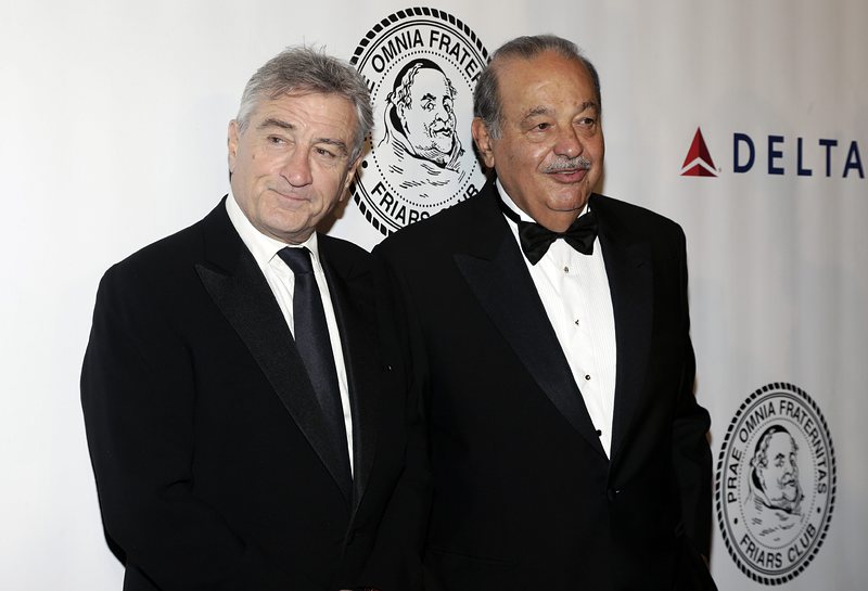 Робърт Де Ниро с мексикансия милиардер Карлос Слим