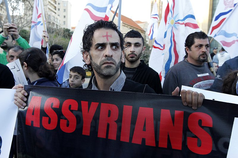 Протест в Бейрут на 28 февруари с искане за освобождаване на стотиците асирийски християни в плен на ИД