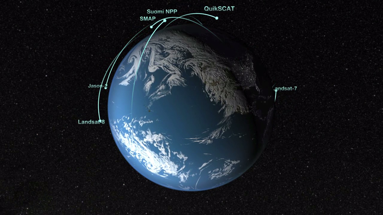 Видеото показва всички наблюдателни апарати на НАСА и траекторията им около Земята