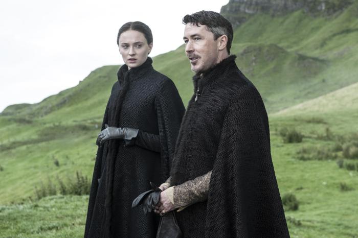 Софи Търнър и Ейдън Гилън в сезон 5 на ”Game of Thrones”