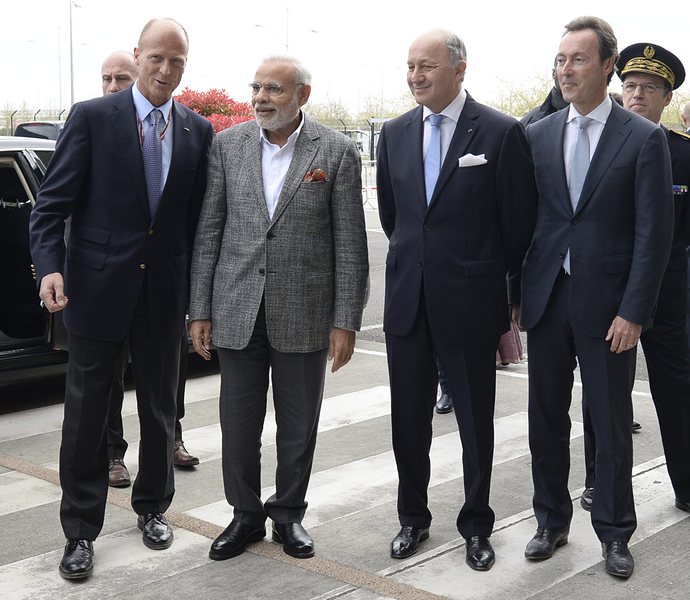 Главният изпълнителен директор на Еърбъс Том Ендърс прие индийския премиер Нарендра Моди в Тулуза