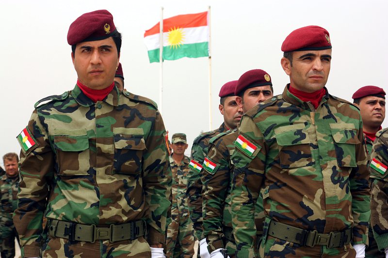 Бойци пешмерга са дислоцирани в Ербил за борба с ИДИЛ
