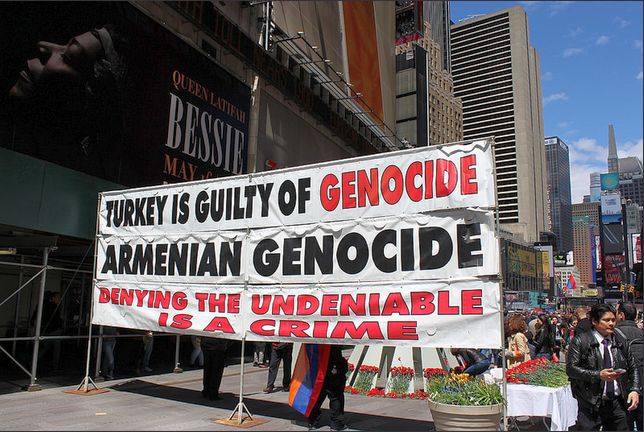 Демонстрацията бе организирана от арменския комитет в САЩ