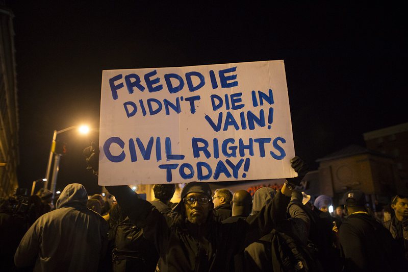 Протест в Балтимор: ”Фреди не умря напразно! Граждански права днес”