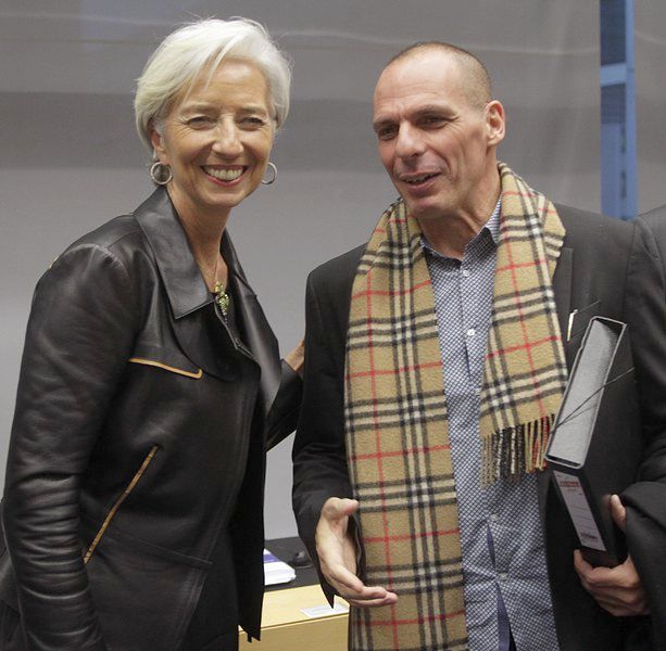 Кристин Лагард с Янис Варуфакис. МВФ и Гърция не се рабраха