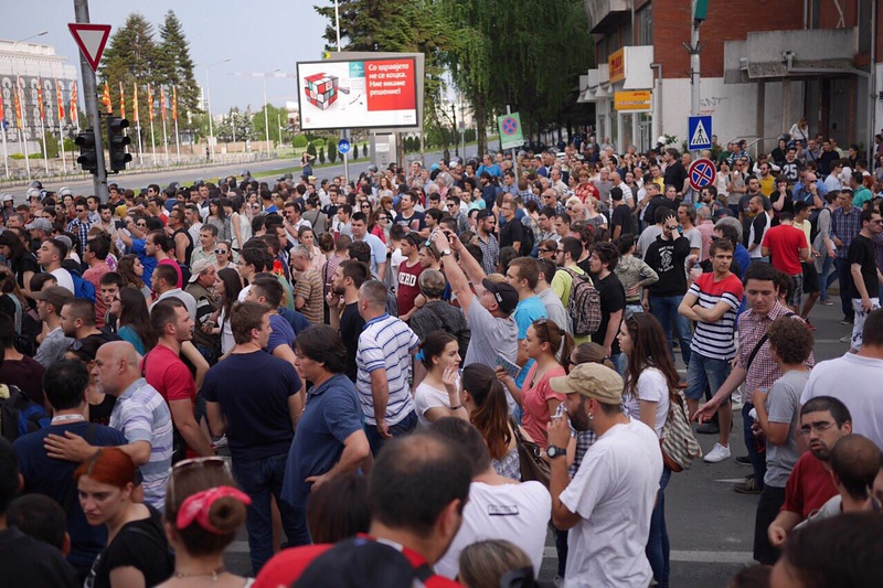 В Скопие протестираха срещу кабинета на Груевски