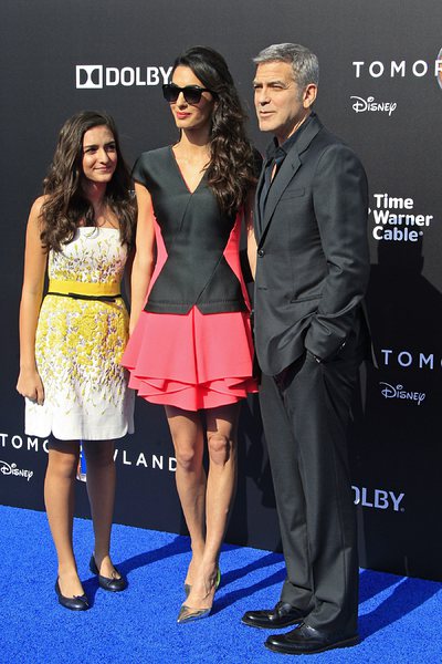Джордж Клуни с Амал и нейната племенница