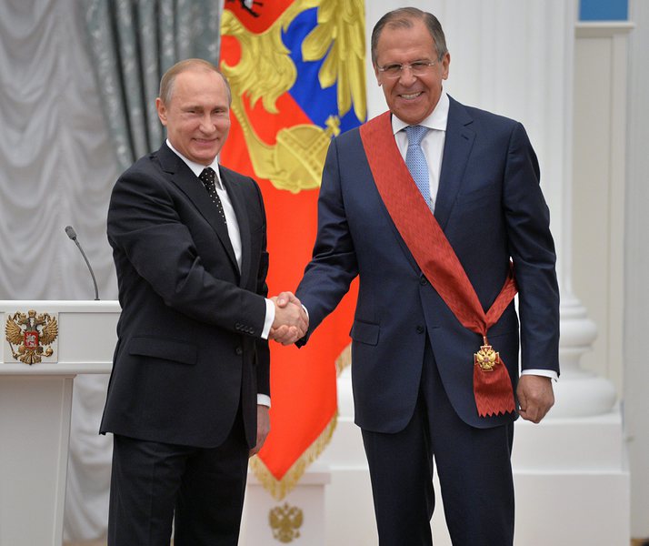Путин награди Лавров с орден ”За заслуги пред Отечеството”