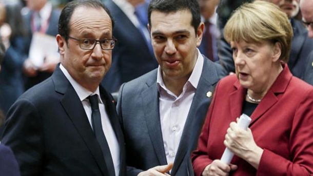 Меркел и Оланд убеждават Ципрас да изпълни текущата спасителна програма за Гърция