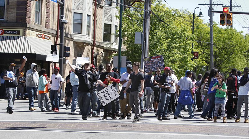 При протестите няколко души бяха арестувани в Кливланд