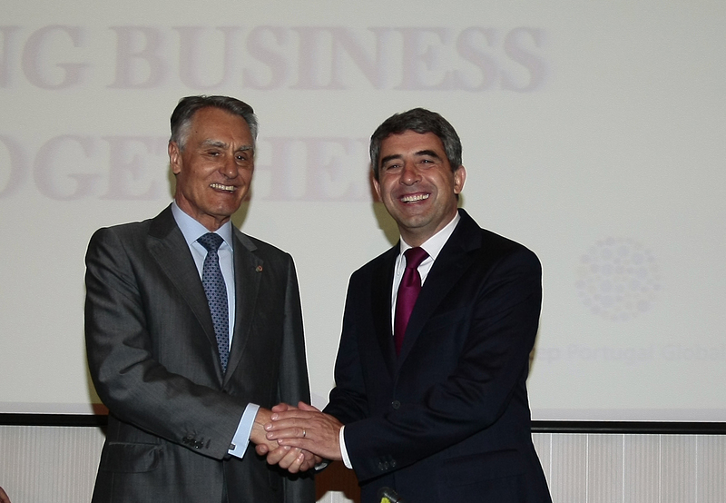 Президентът на Португалия Анибал Каваку Силва и Росен Плевнелиев
