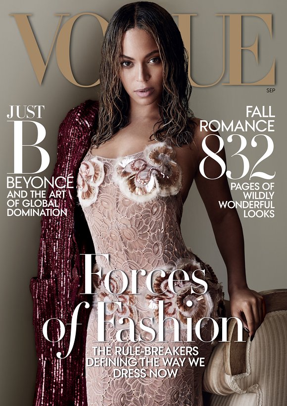Бионсе украси корицата на септемврийския брой на американския Vogue