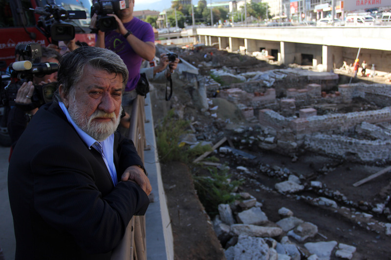 Министър Вежди Рашидов инспектира изграждането на античния комплекс ”Сердика” в София