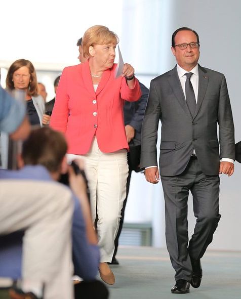 Франсоа Оланд и Ангела Меркел