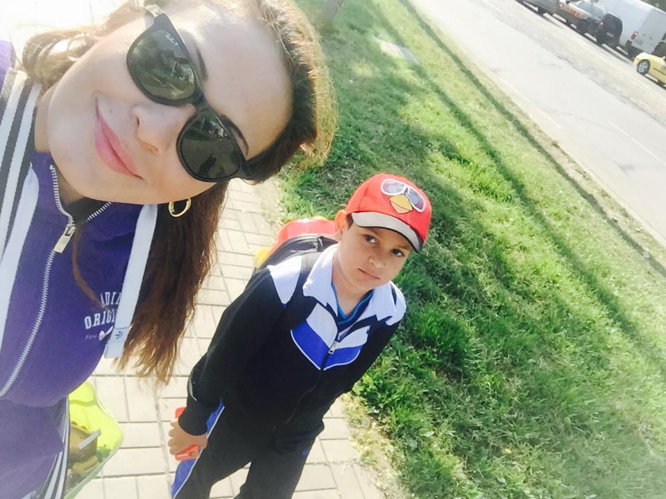 Ирена Петрова със сина си