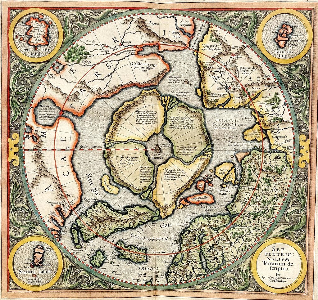 Легендарният северен континент според средновековния учен и картограф Герардус Меркатор