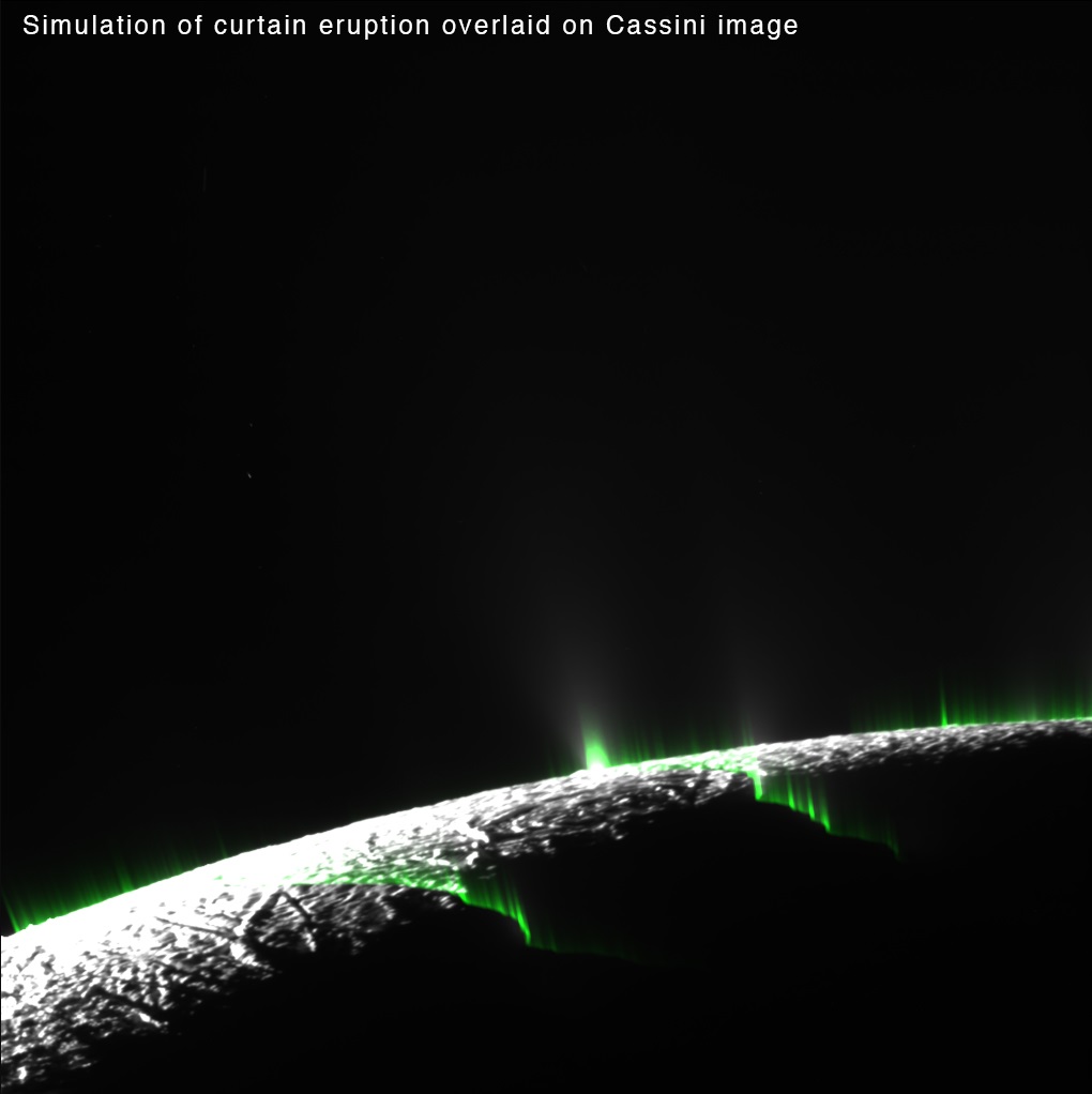 Изригвания на луната на Сатурн - Енцелад