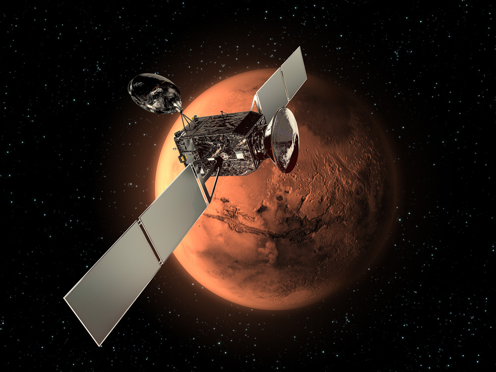 Сателитът TGO в орбита около Марс