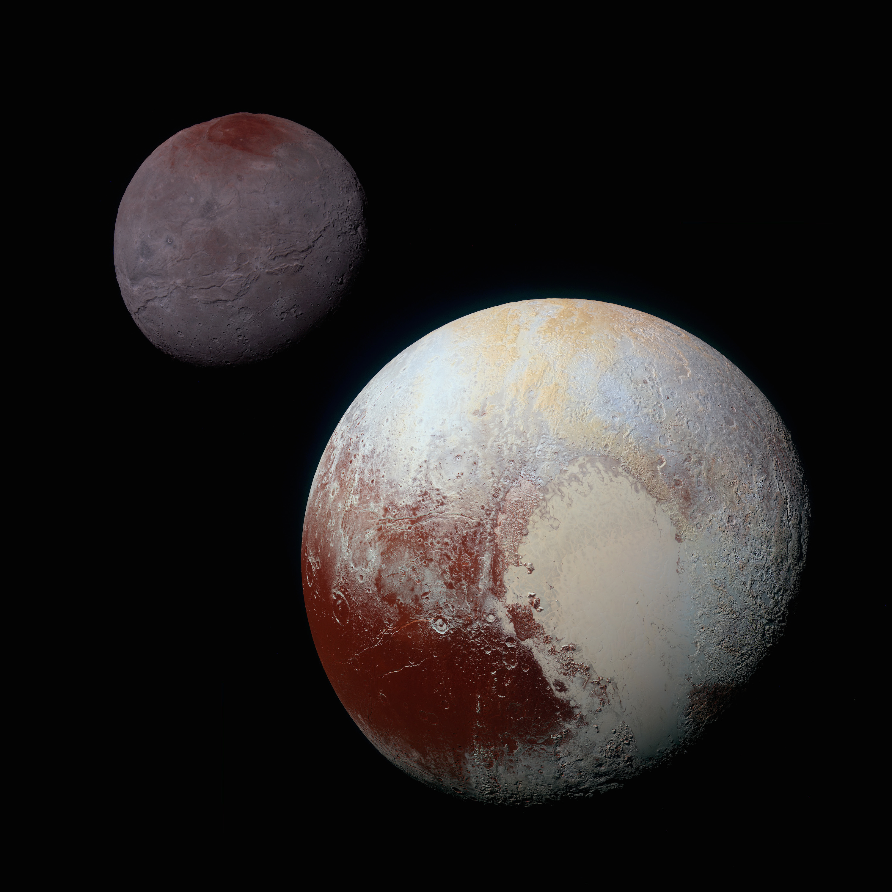 Плутон и неговата най-голяма луна - Харон