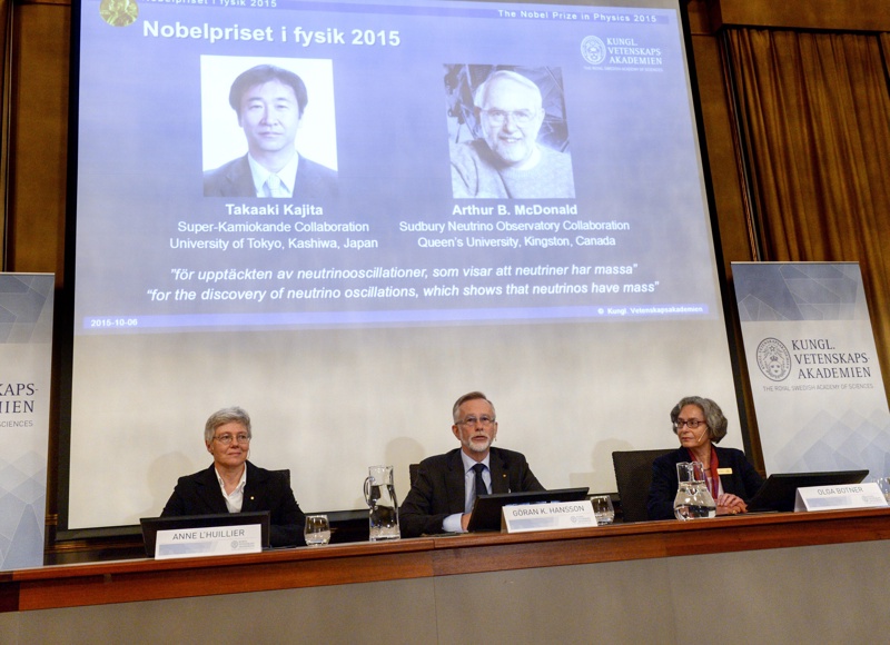 Нобеловите лауреати за физика - Такаки Каджита и Артър Макдоналд
