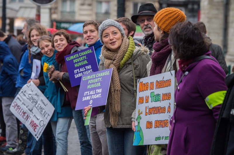 Протести за намаляване на парниковите емисии се проведоха и в Белгия