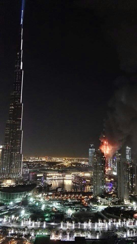 Пожар в небостъргач в Дубай