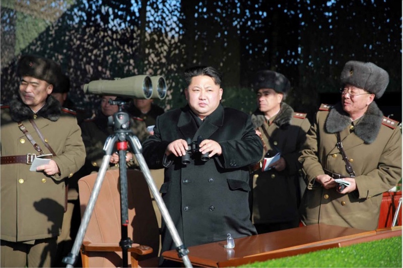 Лидерът на КНДР Ким Чен-ун често присъства на военни учения