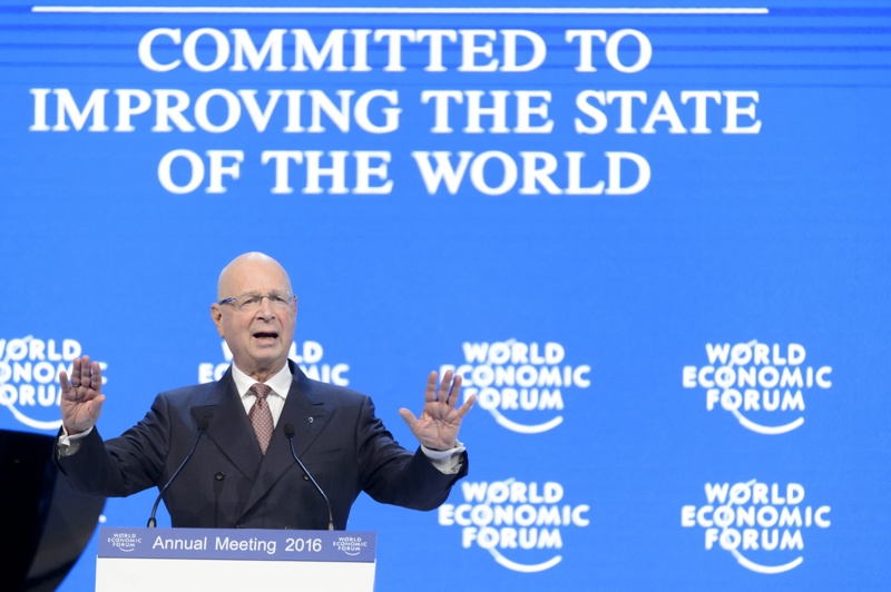 Клаус Шваб - създател и президент на Световния икономически форум открива тазгодишната 46-та поред среща