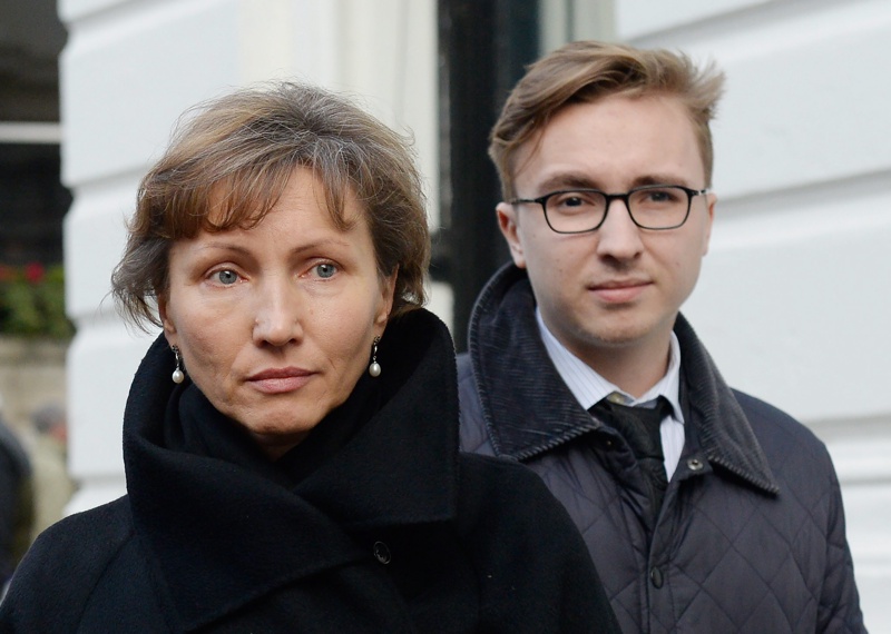 Синът и вдовицата на  Александър Литвиненко