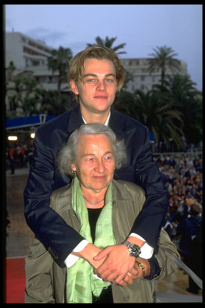 Леонардо ди Каприо с баба си