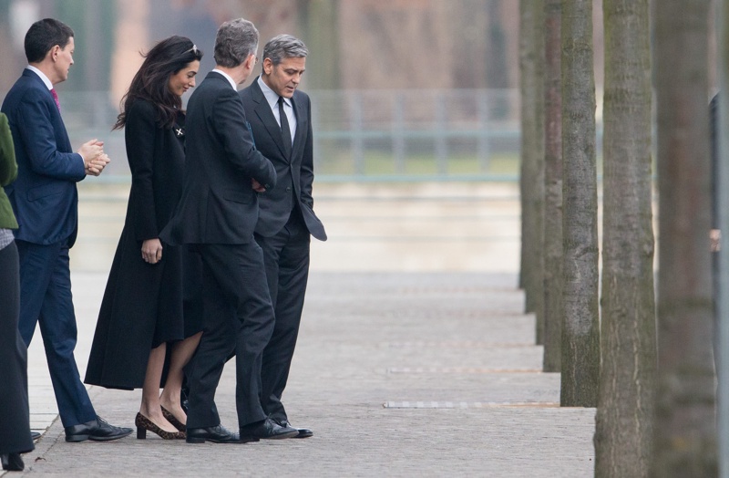 Джордж и Амал Клуни след срещата