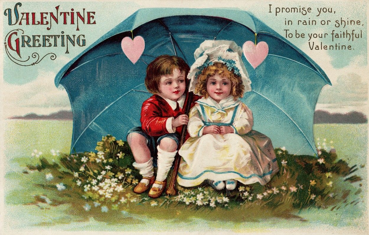 Картичка за Св. Валентин от 1910 година