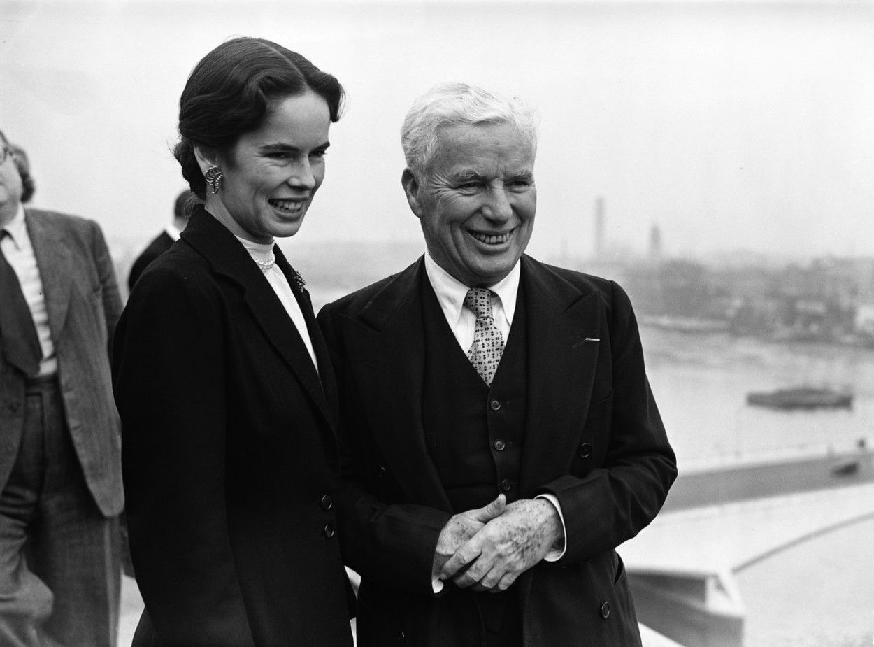 Чарли Чаплин със съпругата си Уна
