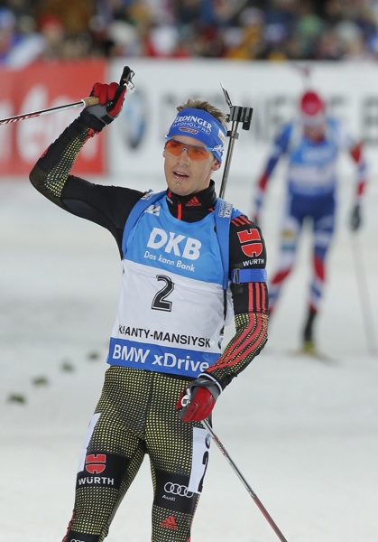 Германецът Симон Шемп спечели преследването на 12.5 километра за мъже в Ханти-Мансийск (Русия)