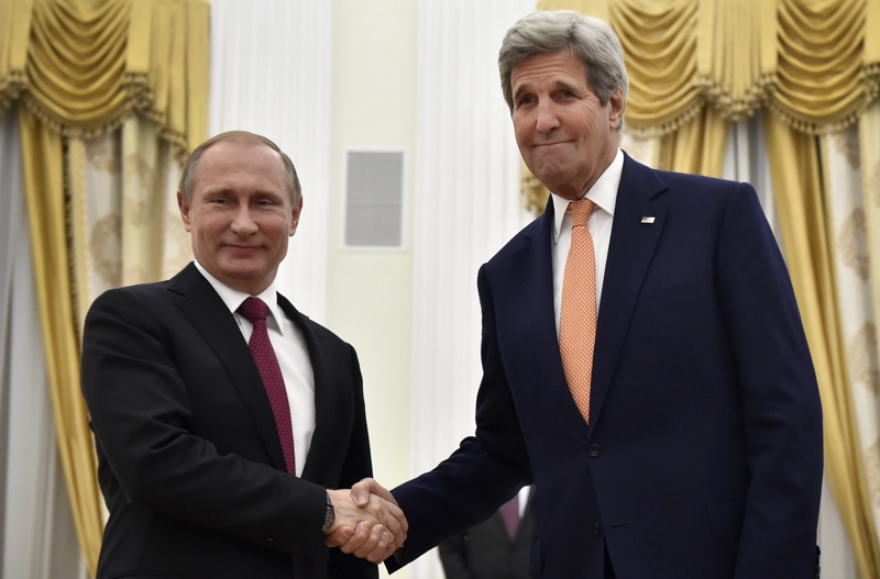 Владимир Путин прие Джон Кери в Москва