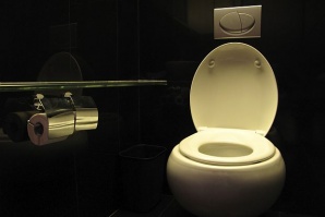 Иновация: тоалетна свети в мрака