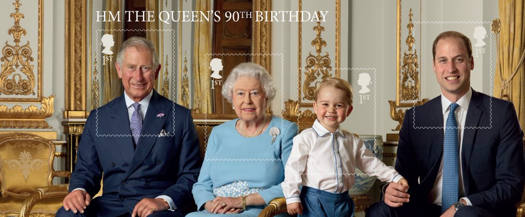 Принц Чарлз, кралица Елизабет Втора, принц Джордж и принц Уилям