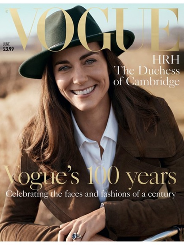 Катрин на корицата на Vogue за 100-годишнината му