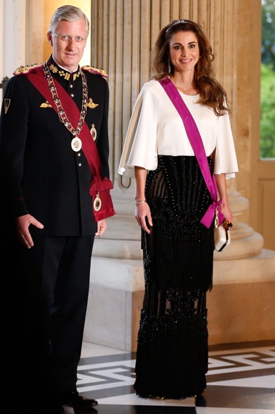 Белгийският крал Филип и йорданската кралица Рания