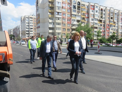Кметът Йорданка Фандъкова провери ремонта на бул.“Монтевидео“