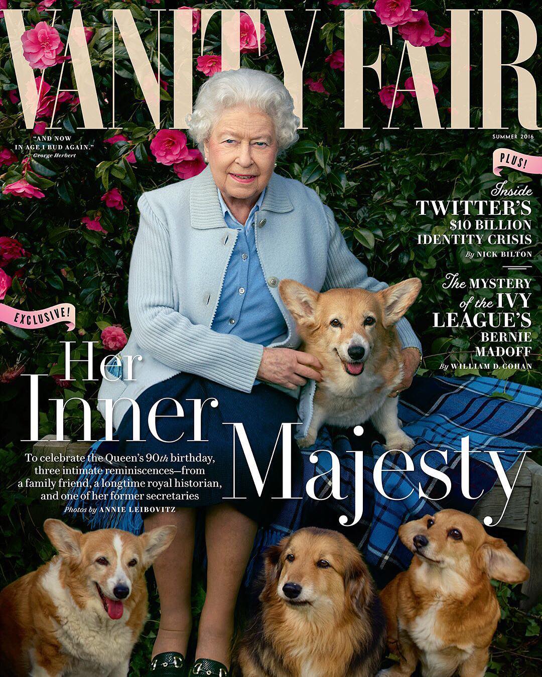 Кралица Елизабет Втора на корицата на Vanity Fair