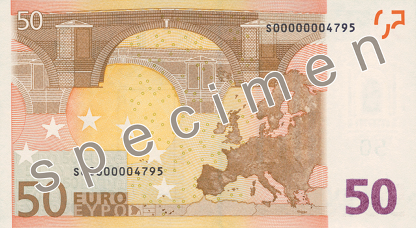 50-евровата банкнота е най-използваната от потребителите, отбелязва ЦЕБ