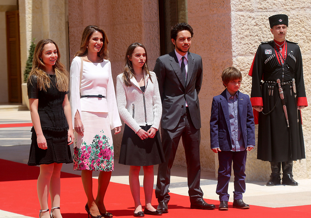 Йорданската кралица Рания с децата си