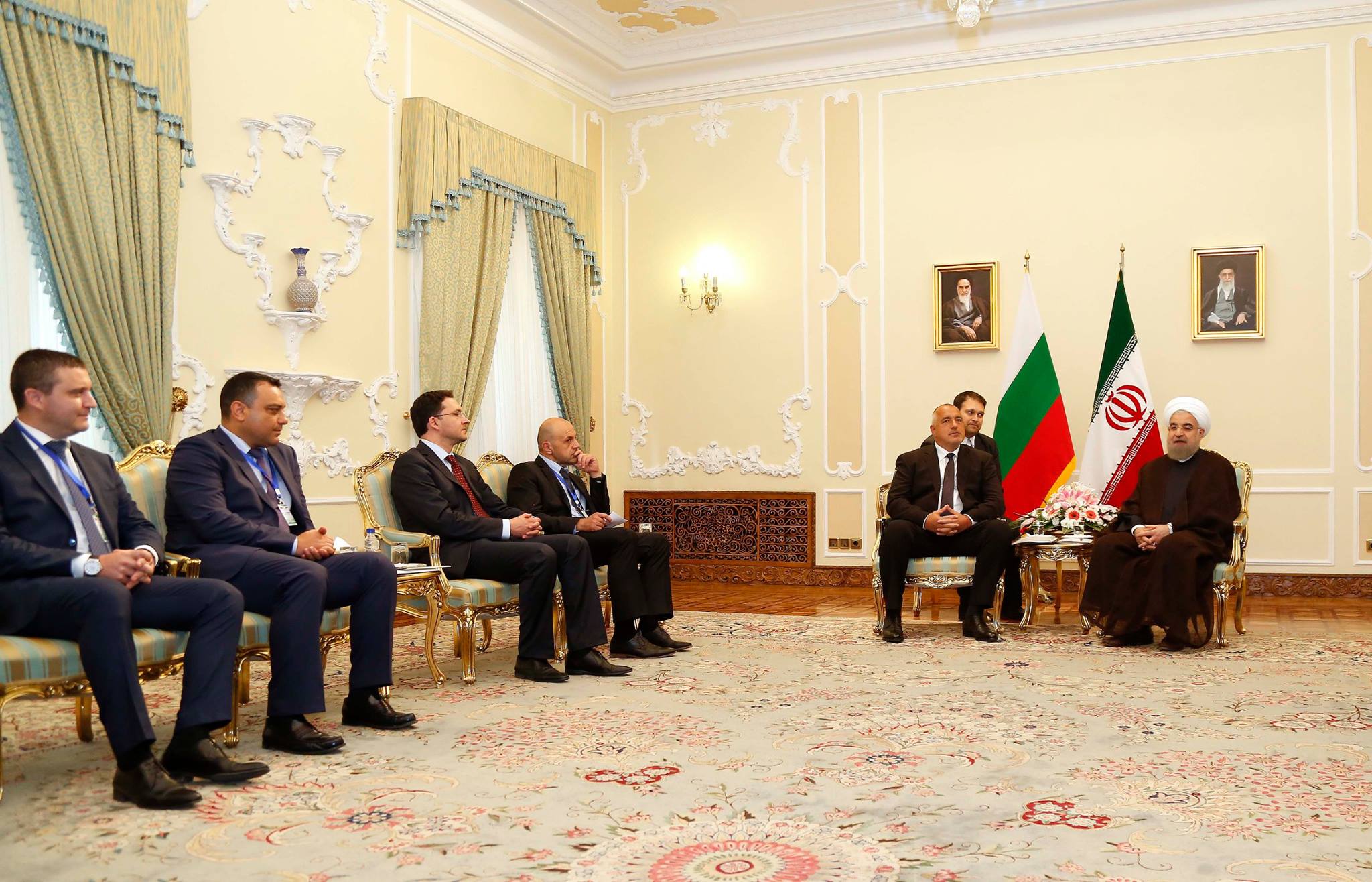Бойко Борисов и министри на среща  с президента на Ислямската република Хасан Рохани