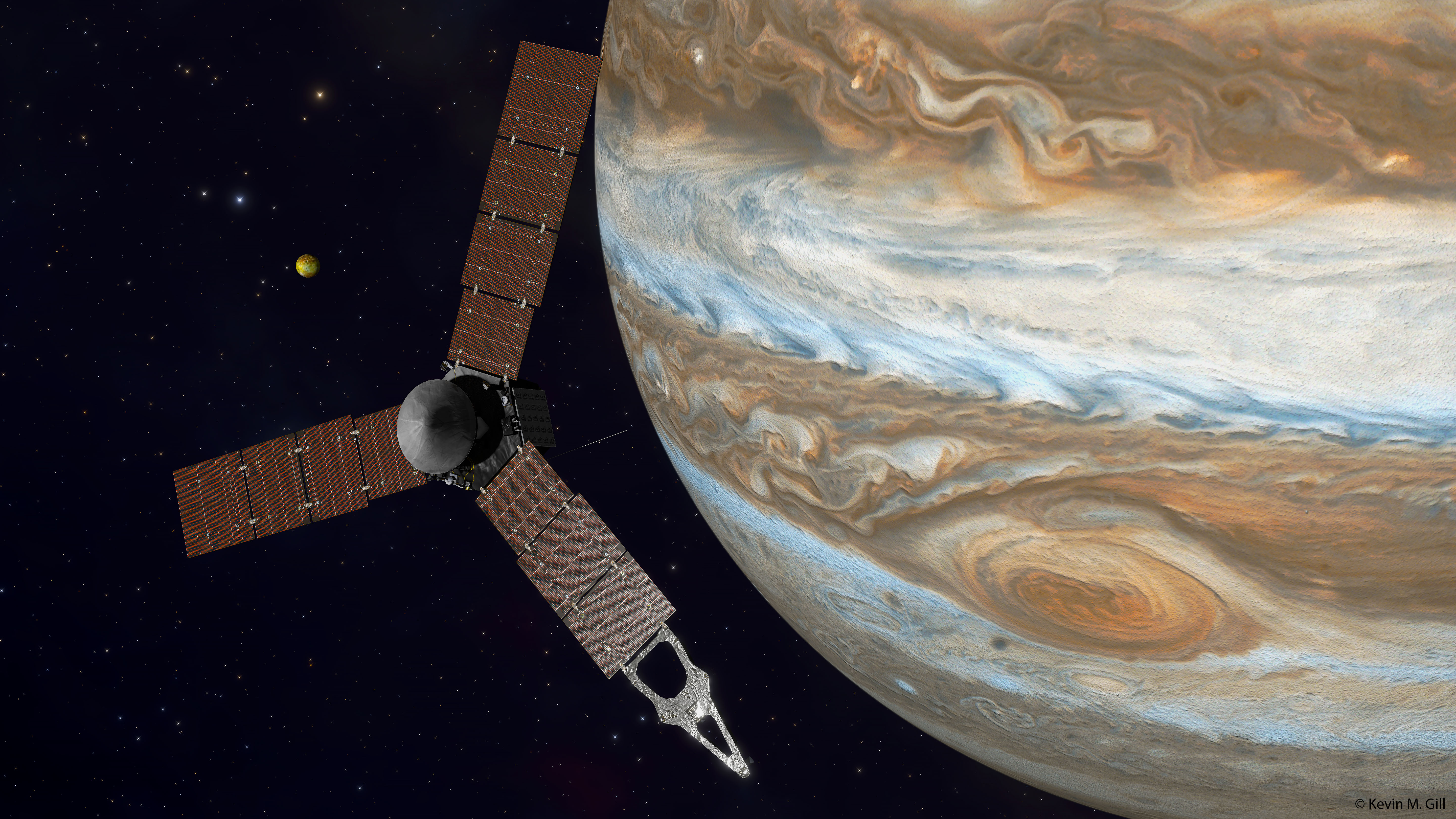 Сондата на НАСА ”Джуно” изпрати първите си снимки на Юпитер
